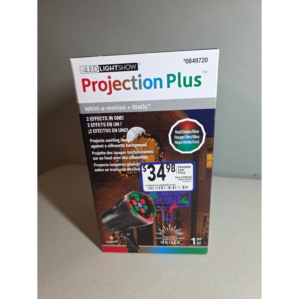 Gemmy LED Lightshow Projection Plus - Christmas North Pole LED Light Show - NIB